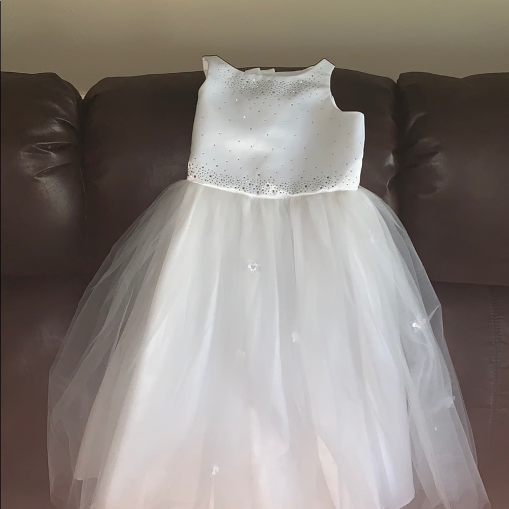 White Flower Girl Dress. K.I.D Collection Size 8